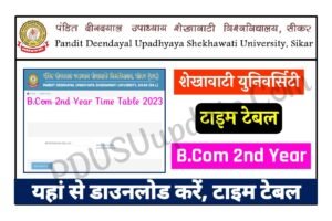 Shekhawati University B.Com 2nd Year Time Table 2023