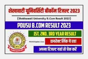 Shekhawati University B.Com Result 2023